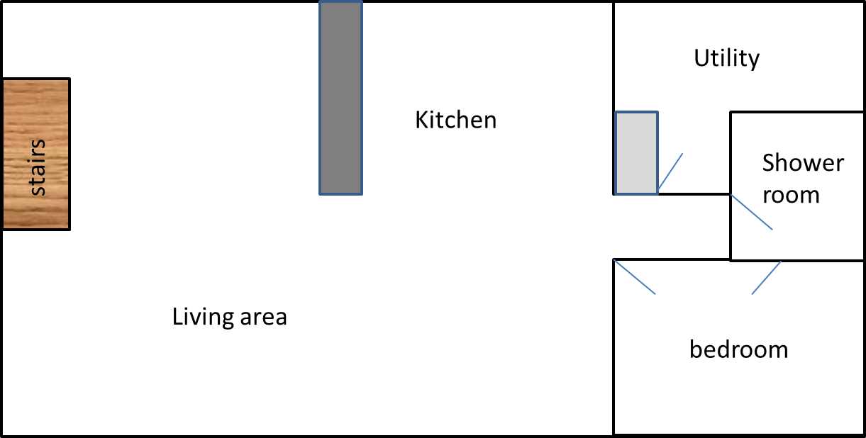 Downstairs floorplan (after)