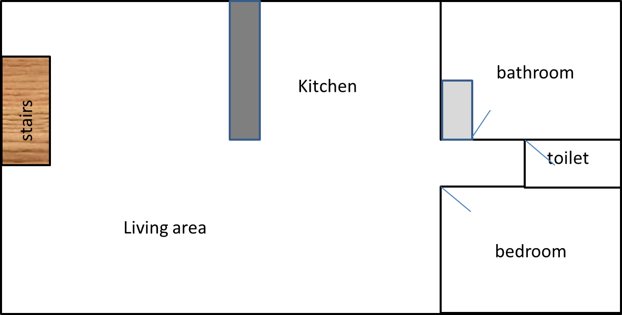 Downstairs floorplan (before)